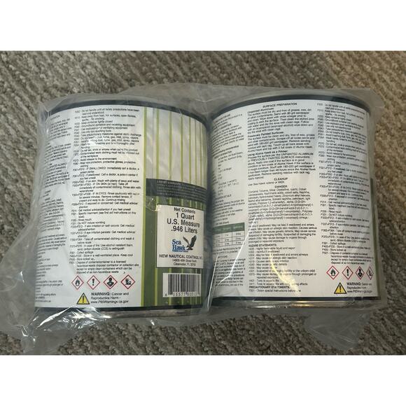 SEA HAWK PAINTS Aluma Hawk Aluminum Boat Paint Jon Boat Green Qt Pack Of 2 - Picture 5 of 5